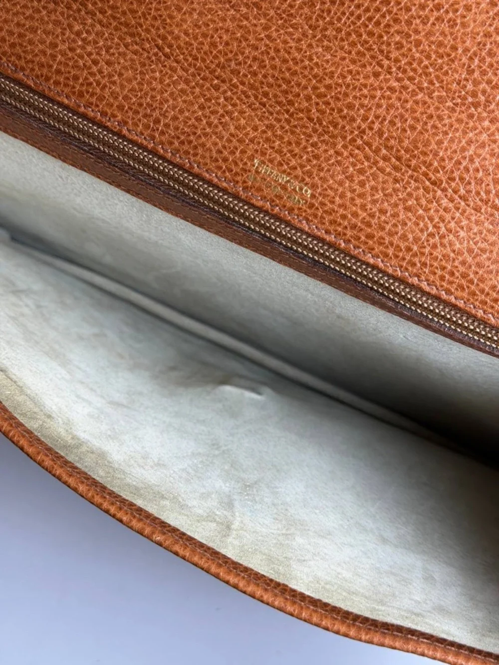 Vintage Tiffany & Co. Brown Leather Briefcase Dial Lock